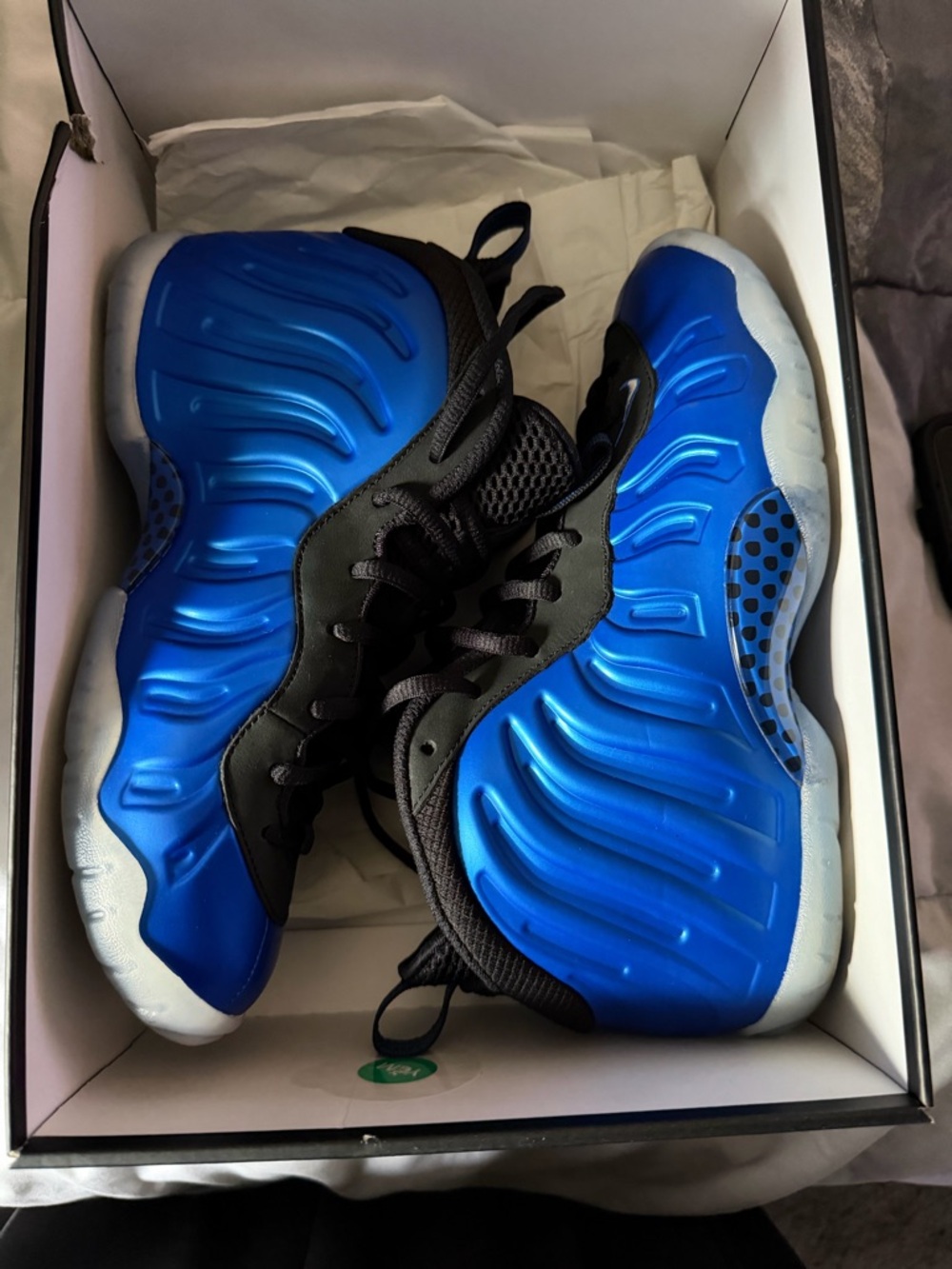 Nike Kids Blue and Black Foamposite Sneakers